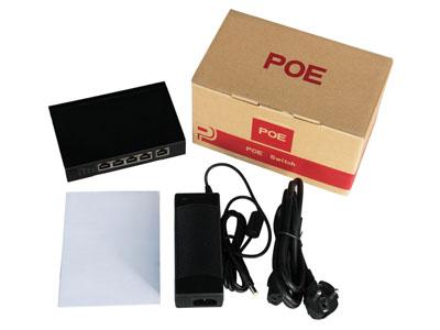 Los recambios de la cámara CCTV segura, condensan el interruptor del POE de 4 puertos