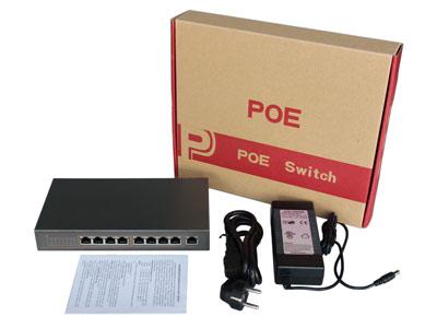 Los recambios de la cámara CCTV confiable, condensan el interruptor del POE de 8 puertos