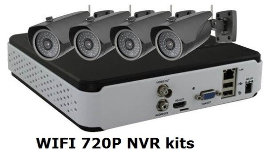 Cámara IP inalámbrica 720P WIFI NVR de 1.0MP IR Waterproof Bullet para la familia/la tienda